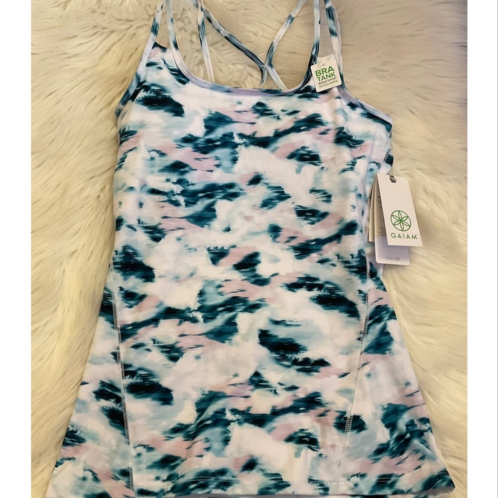 Gaiam Shine Bra Tank Top - NWT - Size XS - Spencer Print